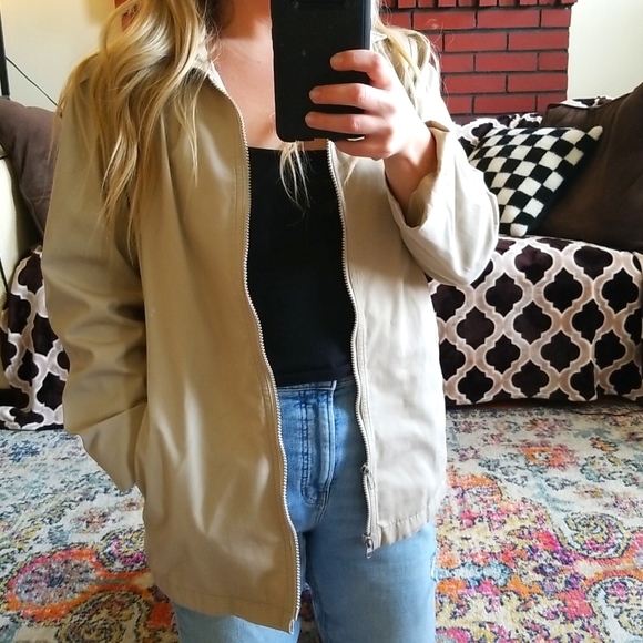 Vintage Tan Khaki Waterproof London Fog Jacket Size 6 - Picture 3 of 12